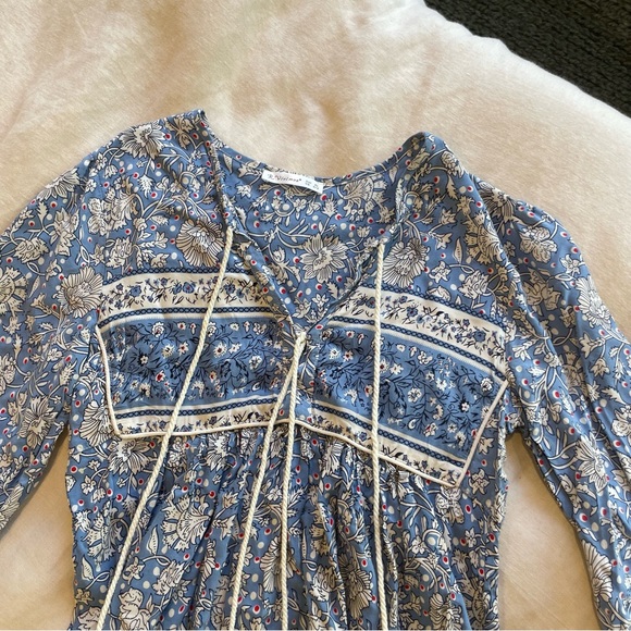 Blue and white flowy dress or mumu - Picture 9 of 10